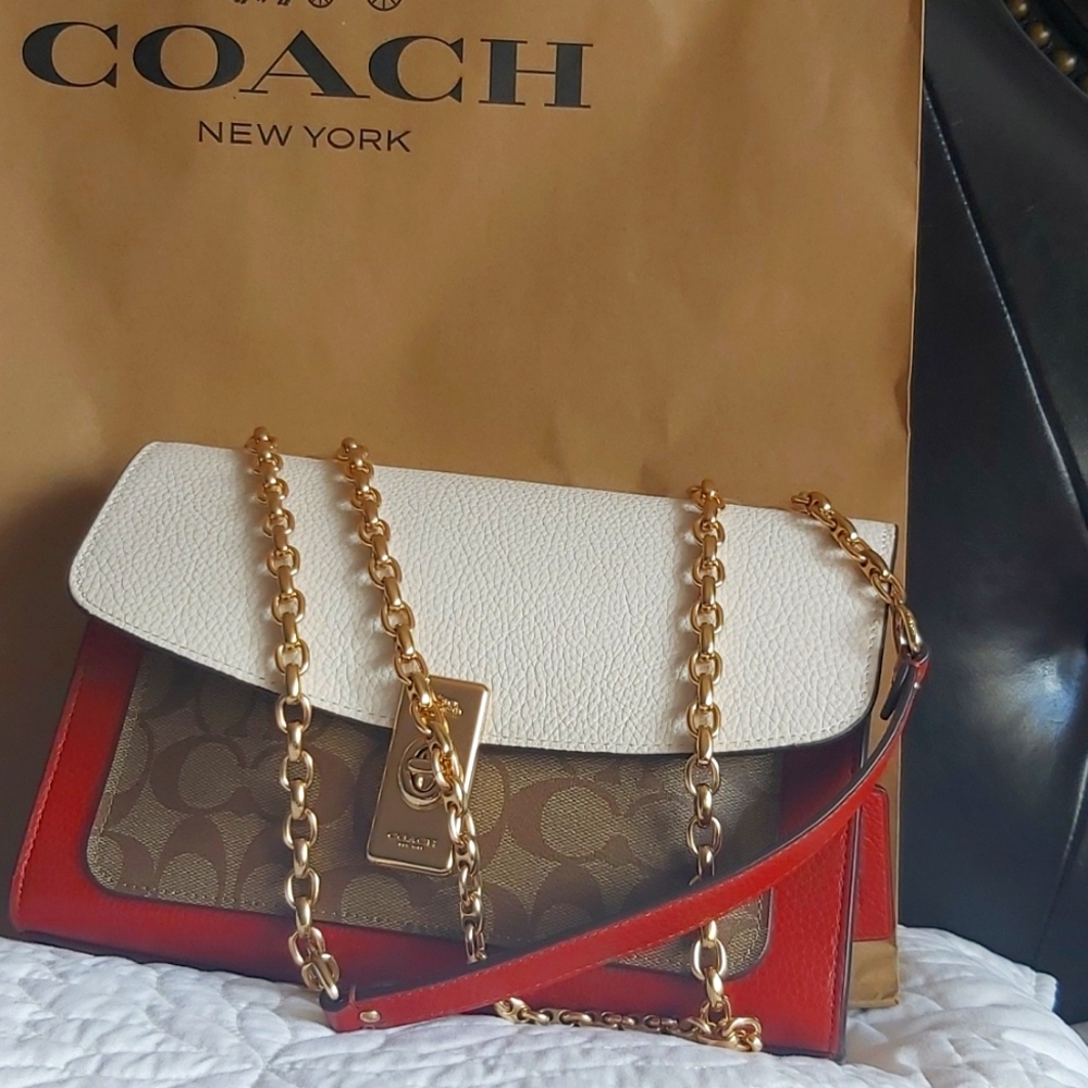New COACH convertibles shoulder bag- crossbody LANE colorblock signature…